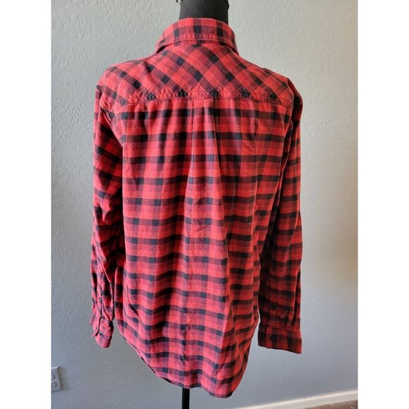 Columbia Red Plaid Long Sleeve Button Down Collared Regular Fit Size M Outdoor - Picture 6 of 10
